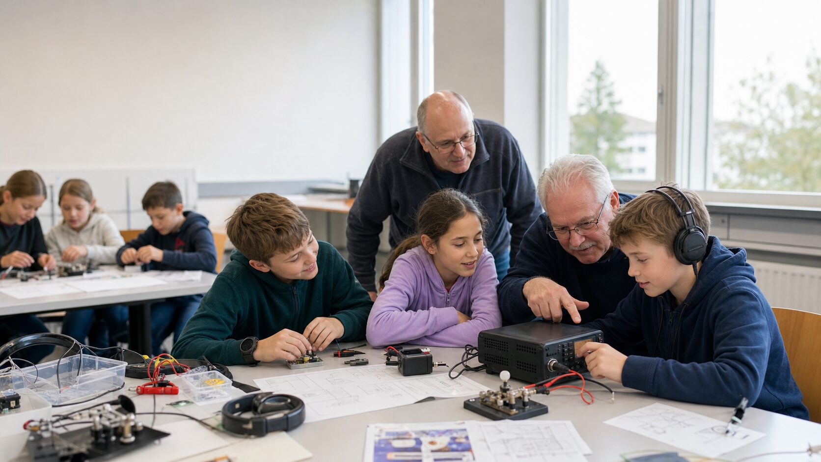 I bambini si avvicinano al radioamatorismo e all’elettronica grazie a un’attività del programma “Ferienpass”