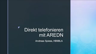 AREDN HamWebinar — Teil 3